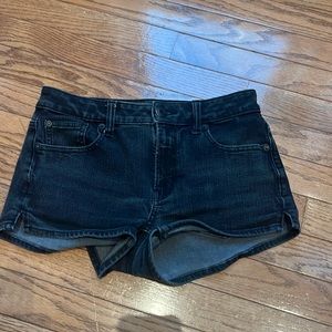 Black American Eagle stretch jean shorts